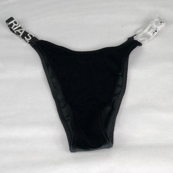 New VS dream angel high leg lace Brazilian Panty Size medium black